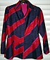 100% Thai silk blue and red shirt or blouse