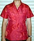 100% Thai silk red and orange shirt or blouse 